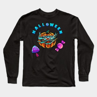 halloween collection vectors illustrations perfect merchandise Long Sleeve T-Shirt